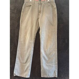 Dockers Classic Fit Flat Front W34 L34‎ Gray Cotton Casual Pants Men's